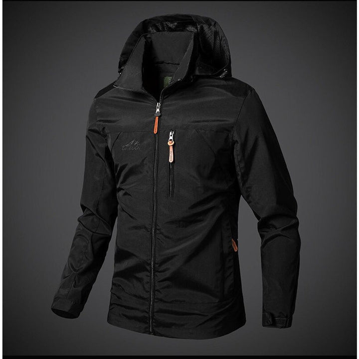 Mens Nylon Zipper Loose Hooded Jacket