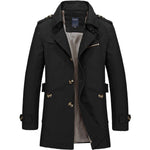 Mens Casual Pure Cotton Long Jacket