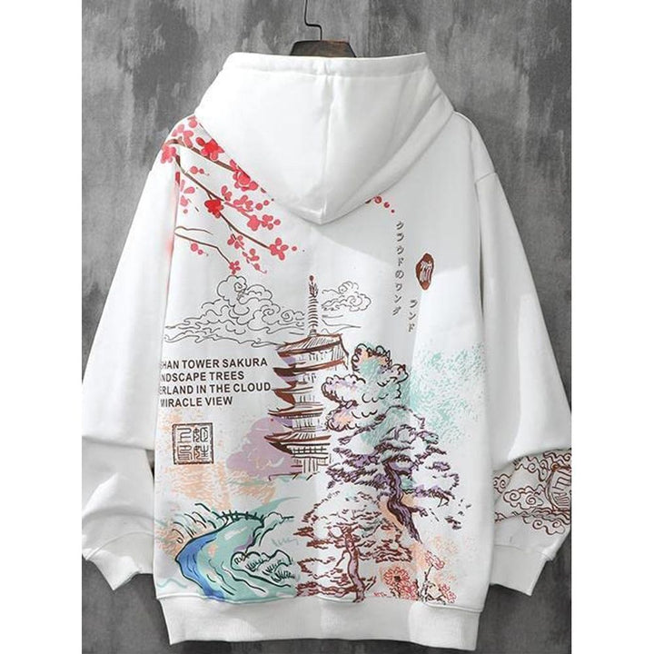 Aesthetic Sakura Art Print Hoodie