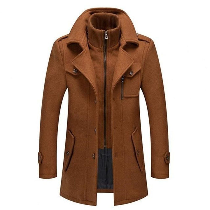 Mens Double Collar Thick Oversized Woolen Jacket