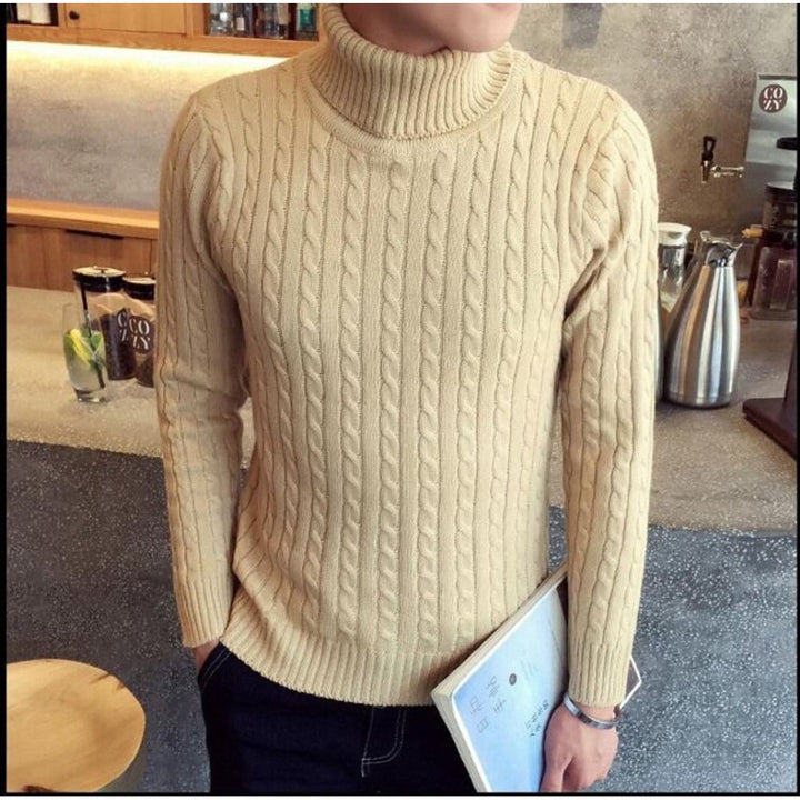 Mens Slim Turtleneck Sweater