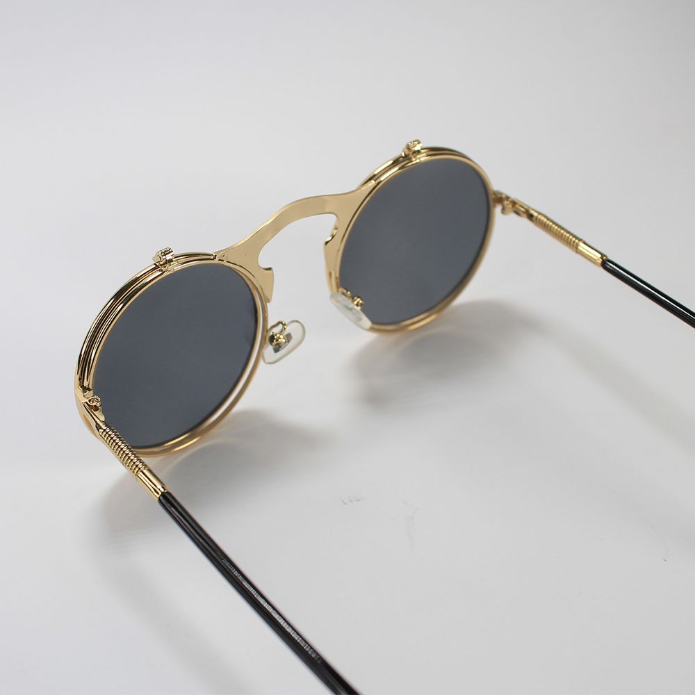 Metal Steampunk Flip Sunglasses