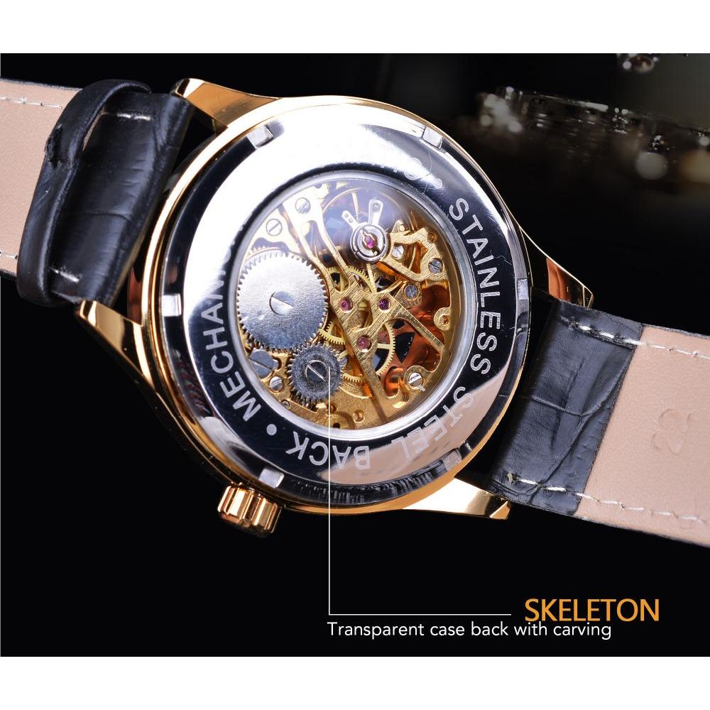 FORSINING Men's Retro Golden Watch