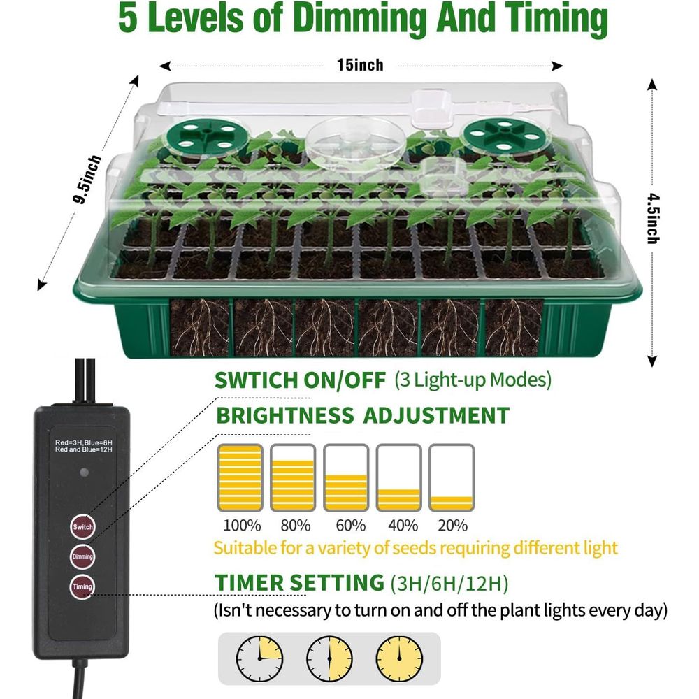 LED Seed Starter Kit Tray
