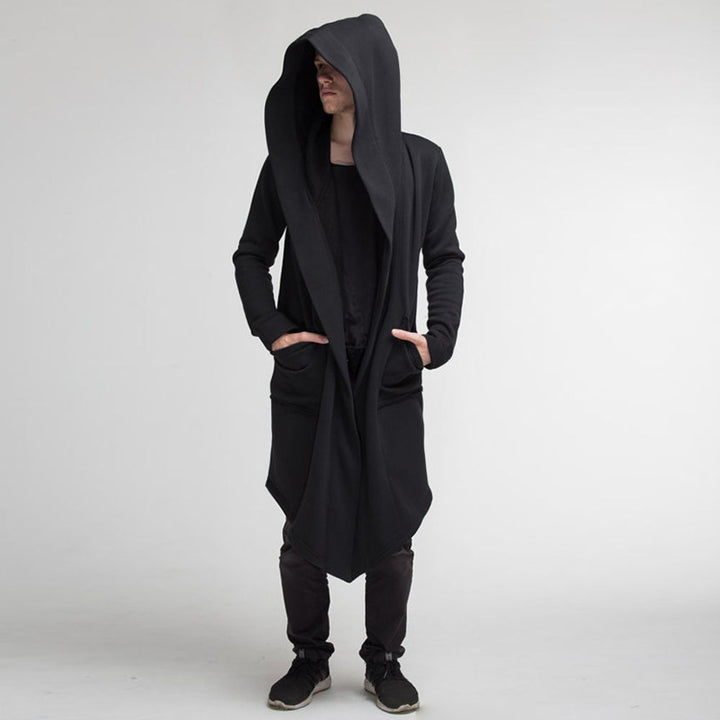Fleece Hooded Long Coat for Men