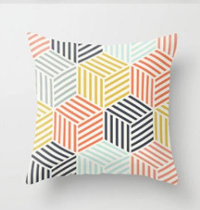 Nordic Cushion Covers Colourful Stripes 4 pcs Set