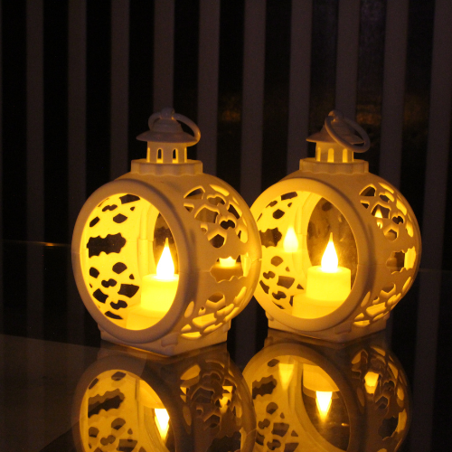 4 Pcs LED Round Shape Candle Light Lantern