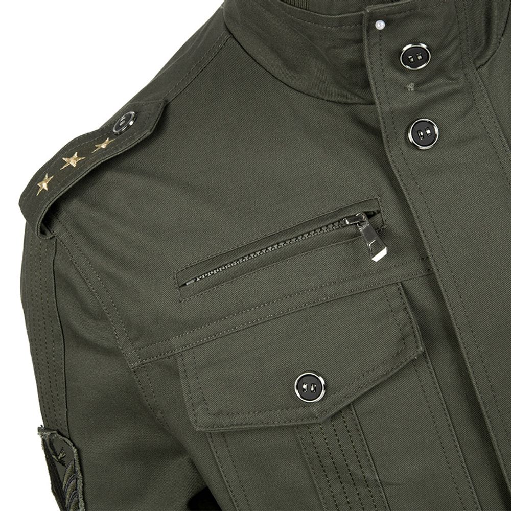 Mens Winter Military Cotton Plus Velvet Jacket