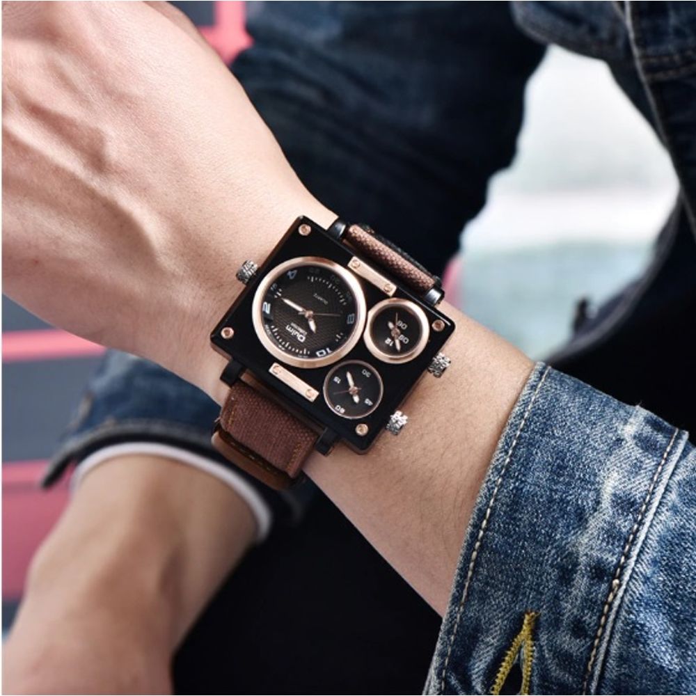 OULM Mens Unique Design Wristwatch