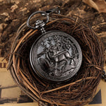 Hollow Carved Mechanical Pocket Watch