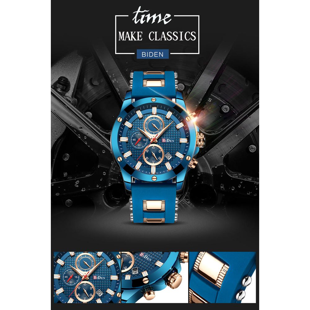 BIDEN Men's Luxury Luminous Display Watch