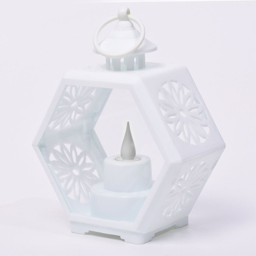 LED Hexagonal Candle Light Lantern