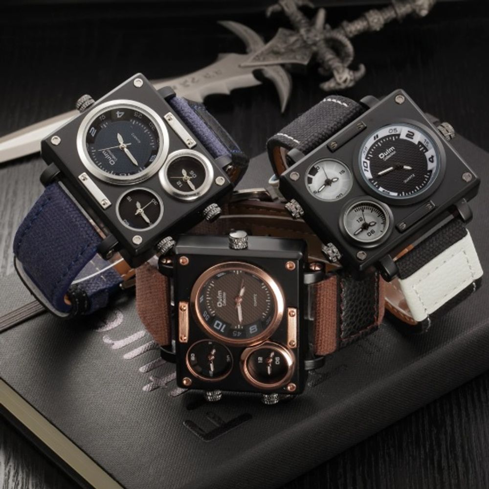 OULM Mens Unique Design Wristwatch