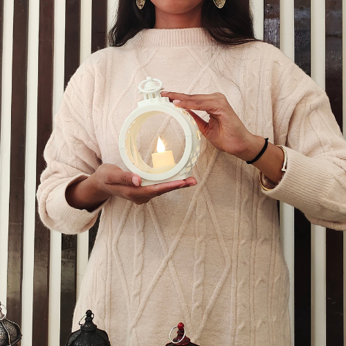 LED Round Shape Candle Light Lantern