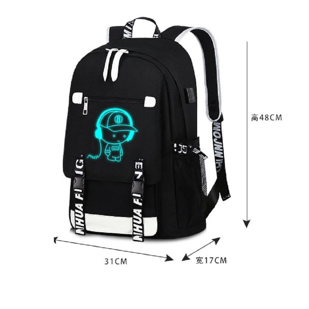 Anime Luminous Backpack with USB Charging Port